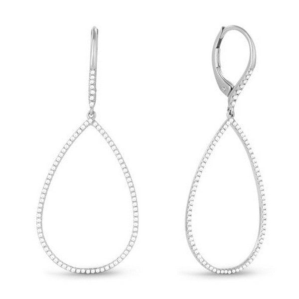 Diamond teardrop deals earrings white gold